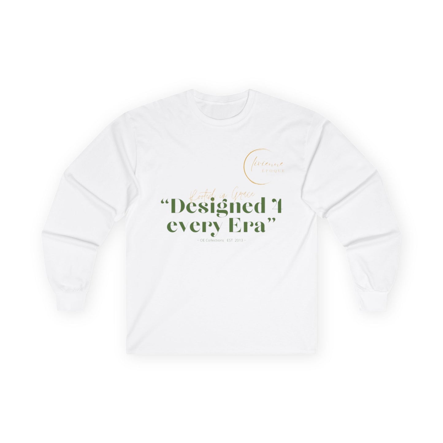 Olivienne Epoque T1 Long Sleeve Tee, Unisex Tee Shirt, Gift for Culture Lovers, OE Original Designed Tee, Unique Elegant Apparel